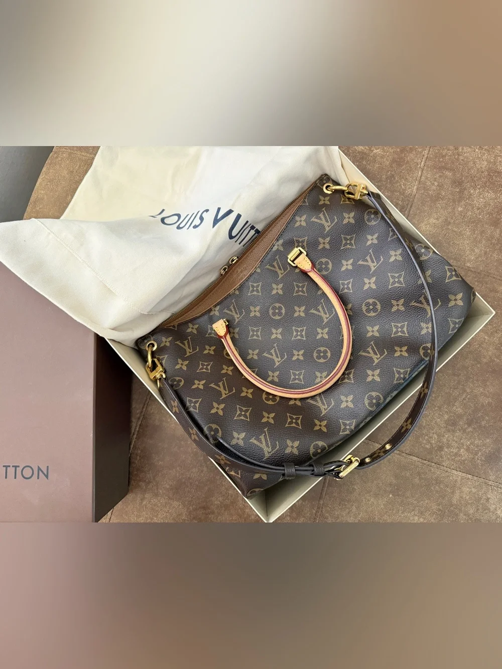 Authentic Louis Vuitton Monogram Pallas Shoulder Bag with strap - Picture 2 of 16